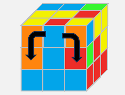 Rubik's cube deuxième couronne