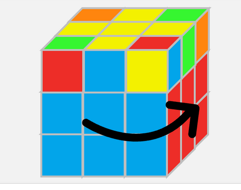Rubik's cube après deuxième couronne